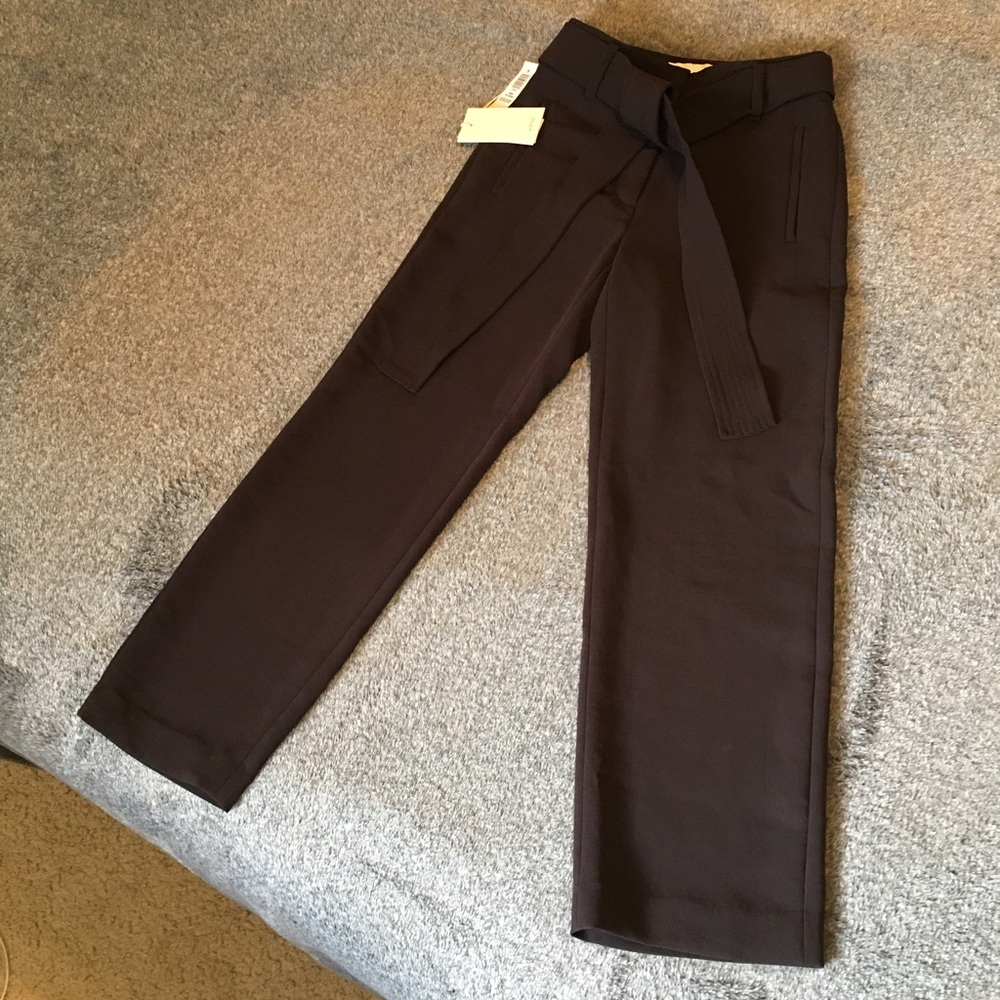 ☕️ Aritzia Wilfred Tie Front Pants in Modern Brown